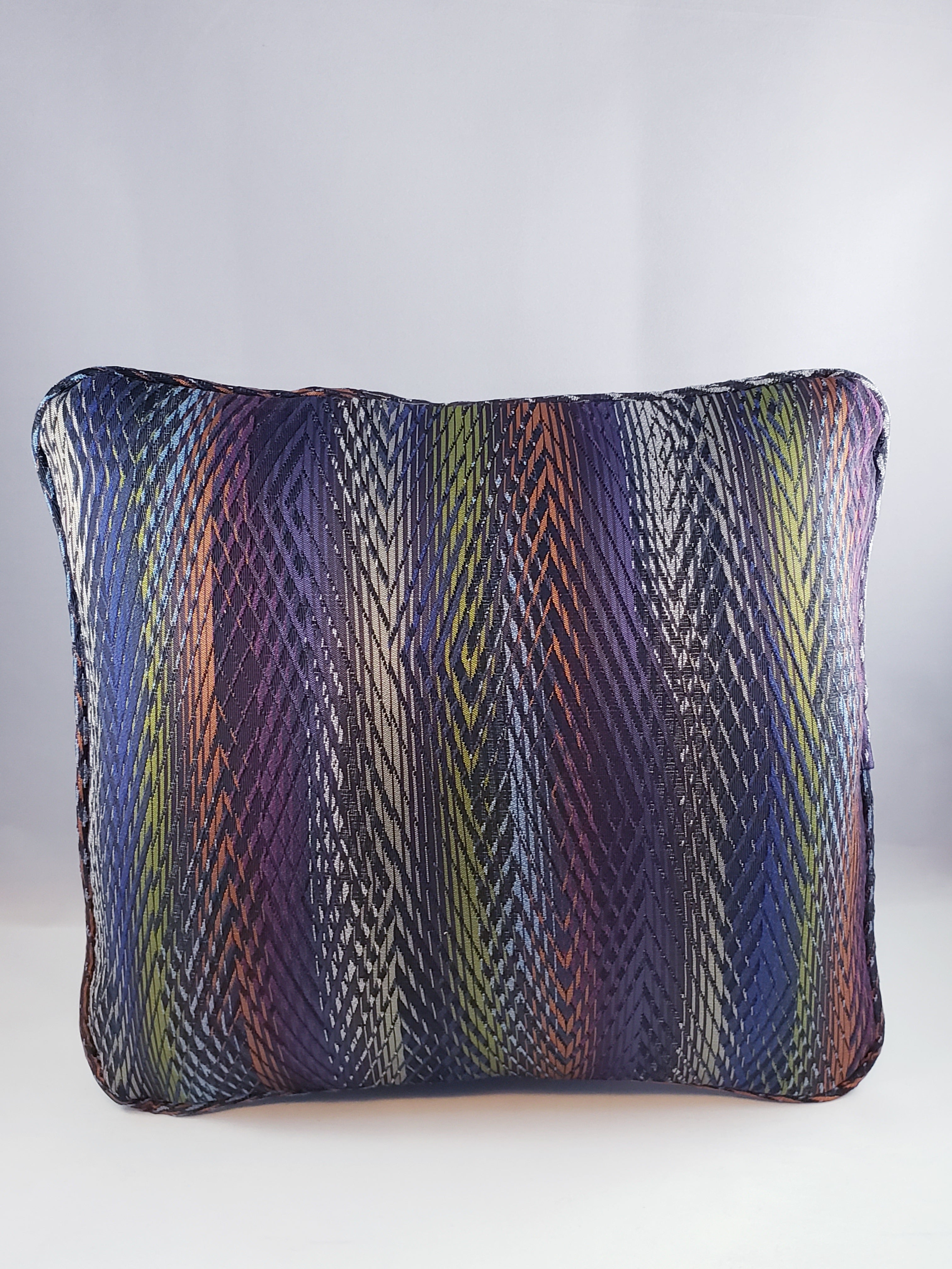 Rainbow Stripe Comfee cushion, designer, portable, therapeutic vibration massage cushion.