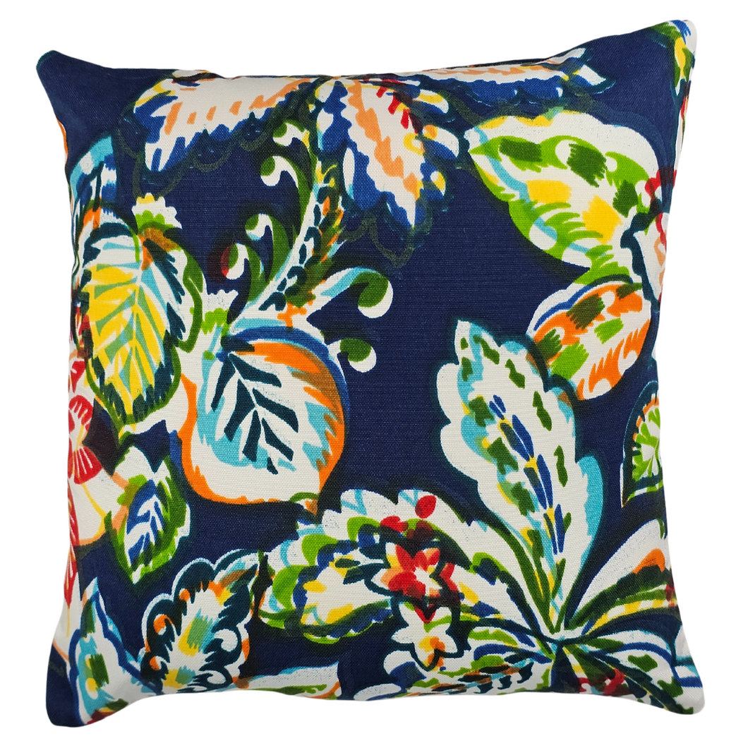 Blue Floral Pillow