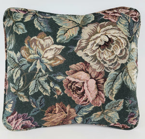 Green Floral Tapistry Pillow