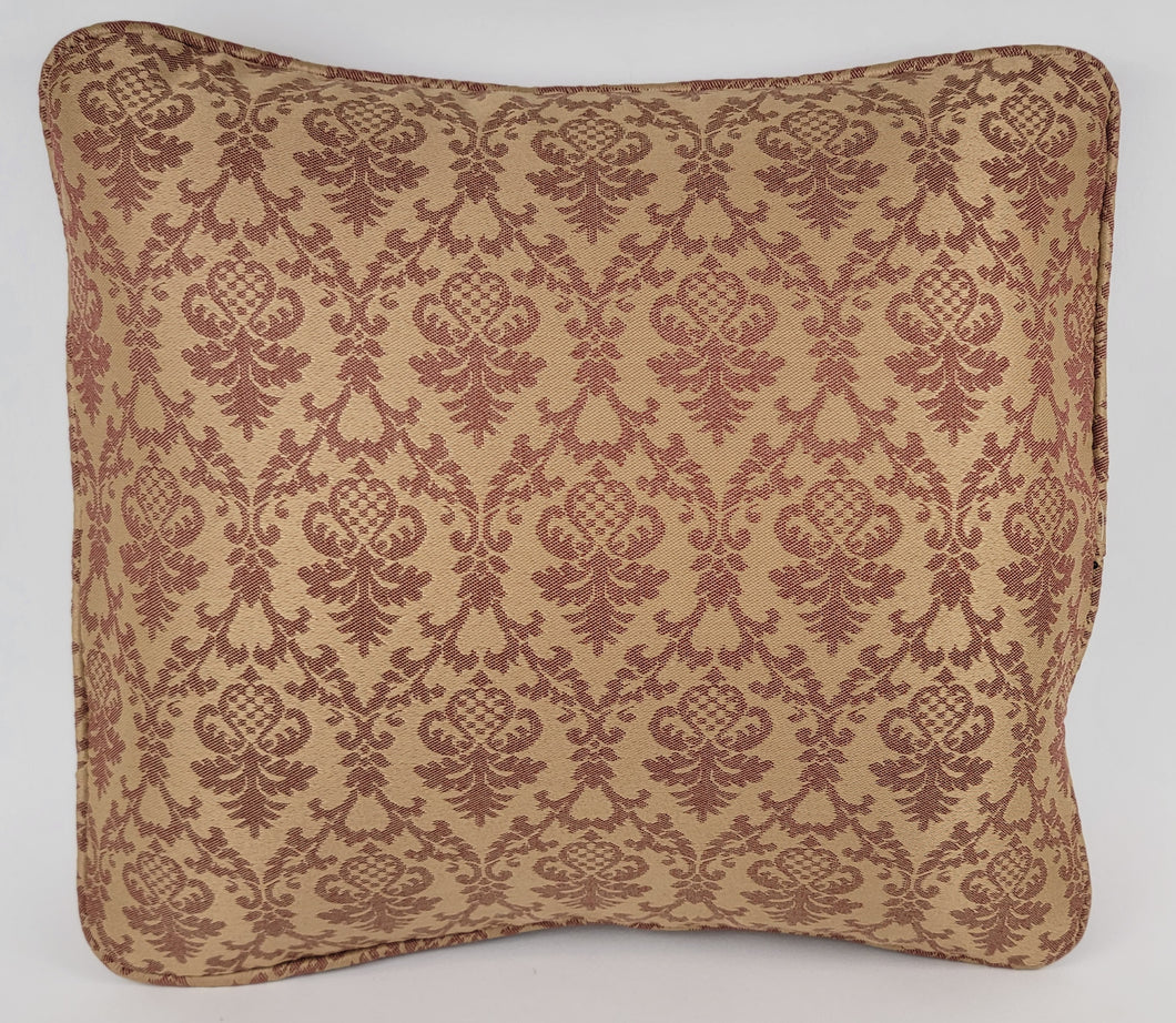 Retro Refreshed Burgandy & Gold Pillow