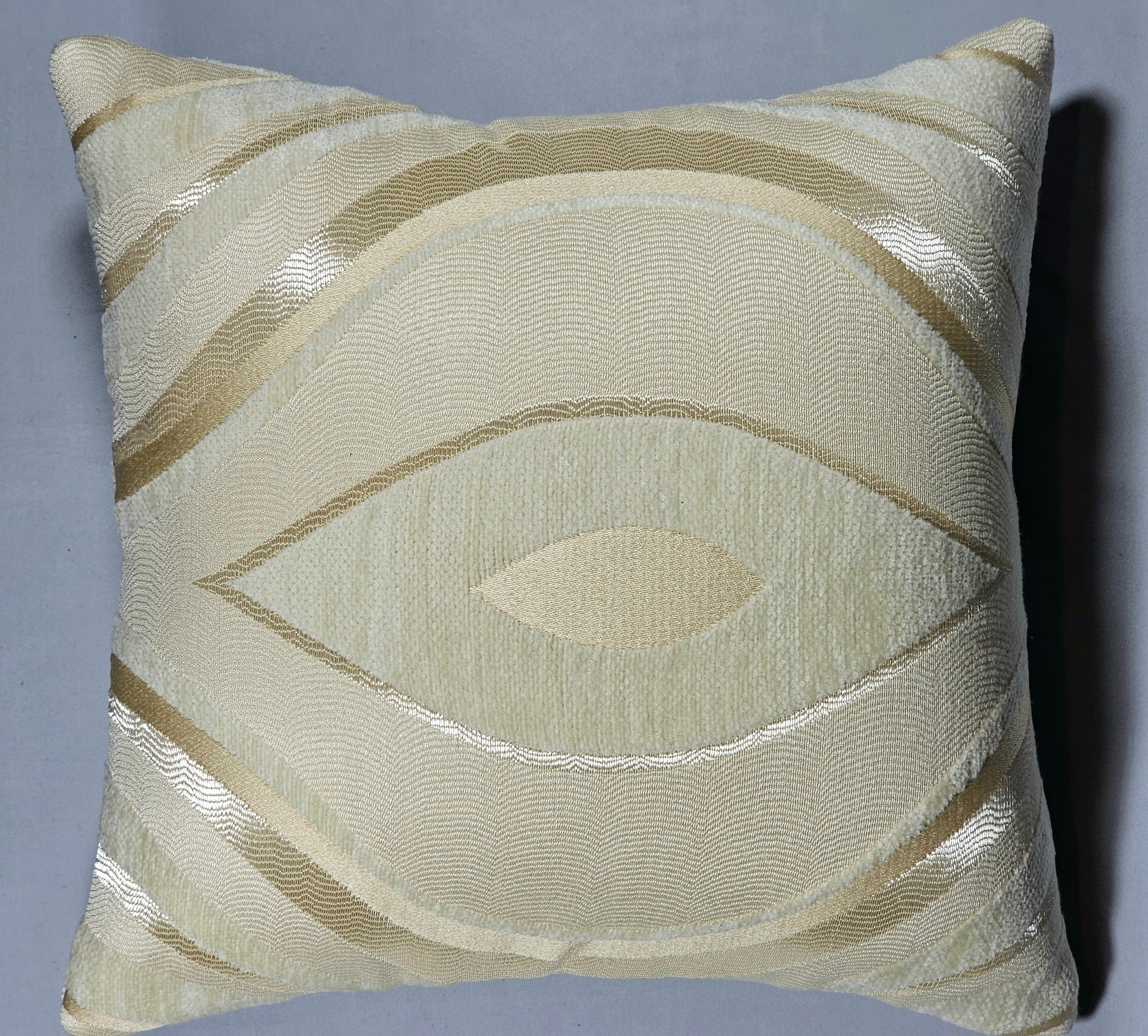 Evil Eye Cream Upholstery Fabric Pillow