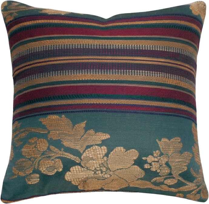 Green Floral Stripe
