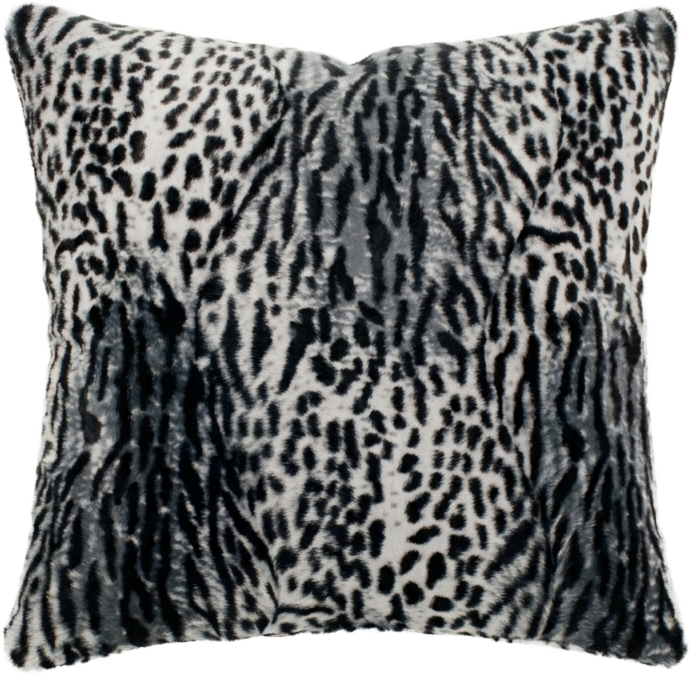 Grey, Black, White Fleecy Animal Print