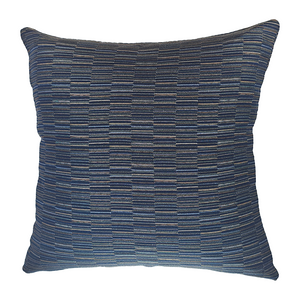 Navy Blue And Beige Little Lines Pillow