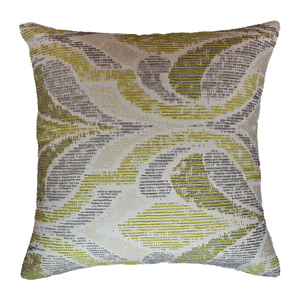 Cream Green Grey Demask Pillow