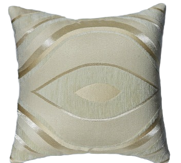 Evil Eye Cream Upholstery Fabric Pillow