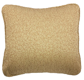 Gold with Caramel Swirl Geometric Pattern Pillow