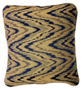 Gold & Navy Waves Pillow
