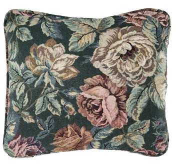 Green Floral Tapistry Pillow