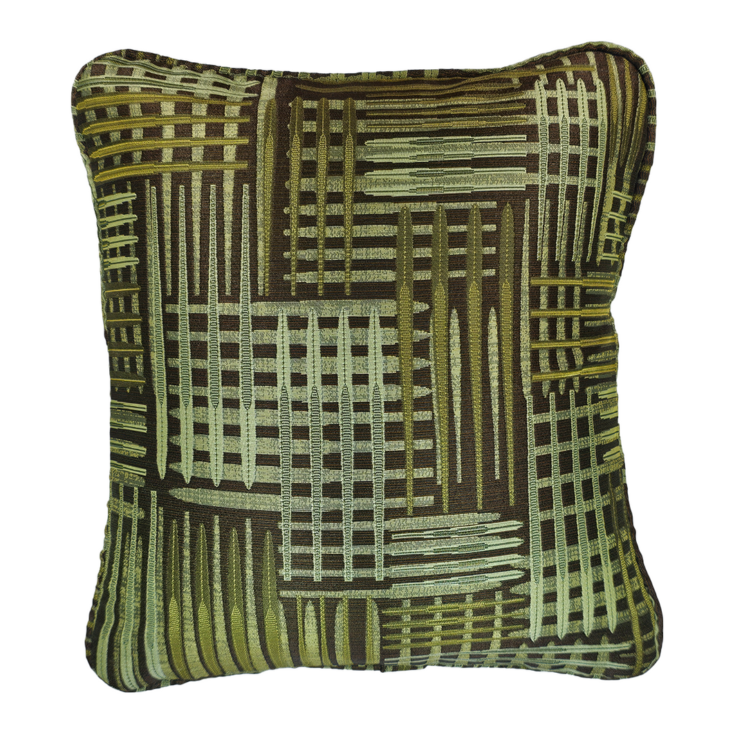 Green And Brown Lattice Pillow