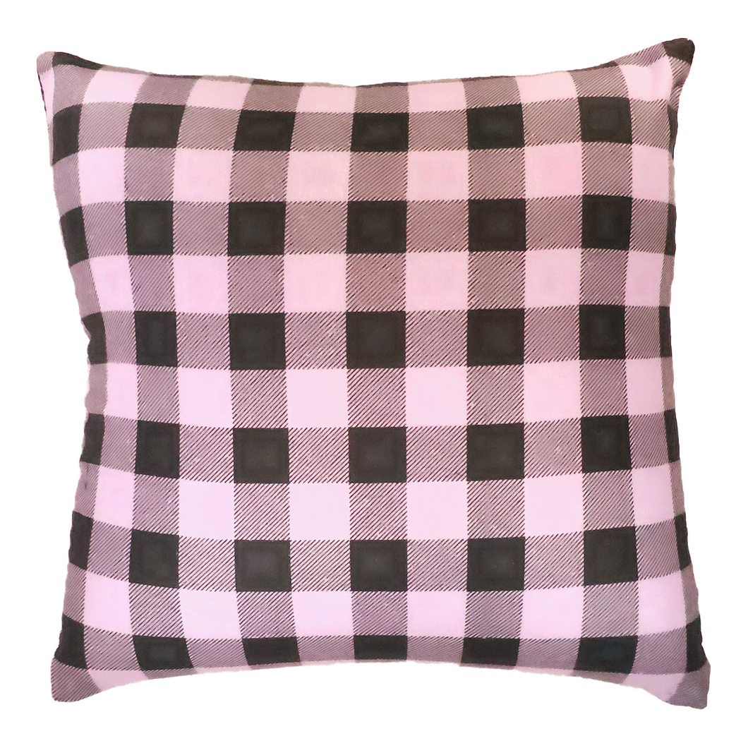 Mauve Buffalo Plaid Pillow