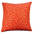 Orange With Squares Pillow