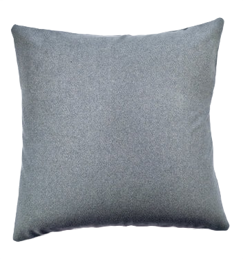 Smokey Grey Flock Pillow