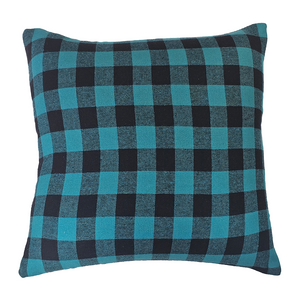 Turquoise Buffalo Plaid Pillow